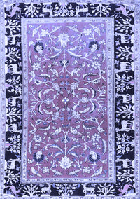 Animal Blue Traditional Rug, tr1204blu