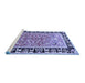 Sideview of Machine Washable Animal Blue Traditional Rug, wshtr1204blu