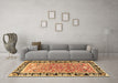 Machine Washable Animal Brown Traditional Rug in a Living Room,, wshtr1204brn