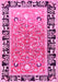 Machine Washable Animal Pink Traditional Rug, wshtr1204pnk