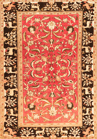 Animal Orange Traditional Rug, tr1204org