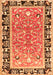 Animal Orange Traditional Rug, tr1204org