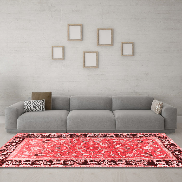 Traditional Red Washable Rugs