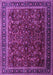 Machine Washable Persian Purple Traditional Area Rugs, wshtr1205pur