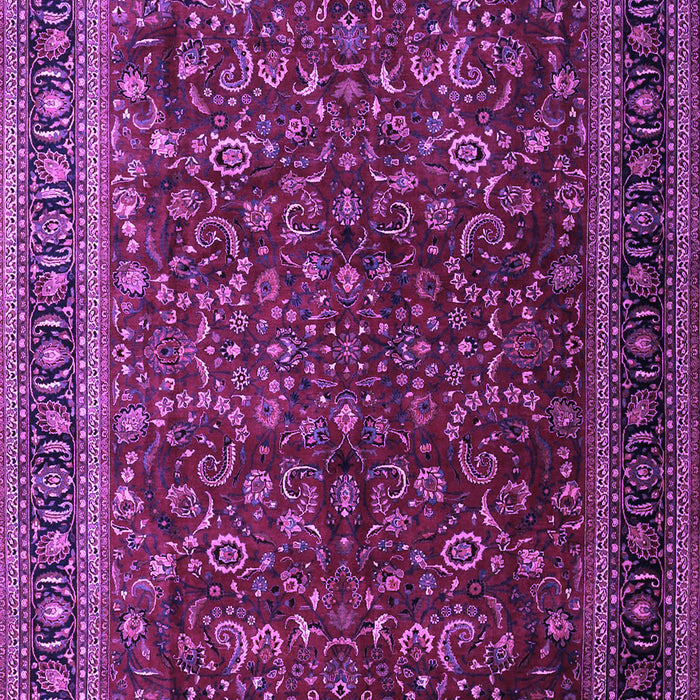 Machine Washable Persian Purple Traditional Area Rugs, wshtr1205pur