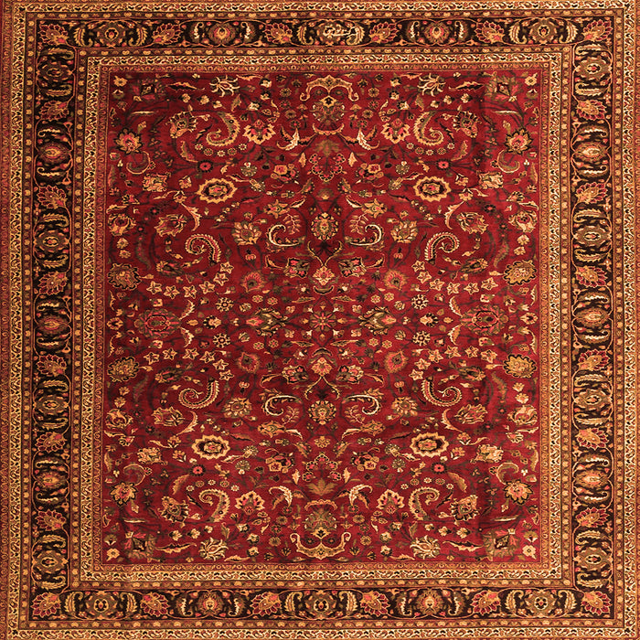 Serging Thickness of Persian Orange Traditional Rug, tr1205org