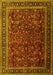 Machine Washable Persian Yellow Traditional Rug, wshtr1205yw