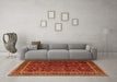 Machine Washable Persian Orange Traditional Area Rugs in a Living Room, wshtr1205org