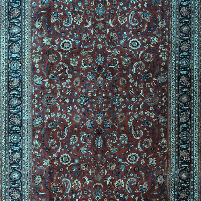 Machine Washable Persian Light Blue Traditional Rug, wshtr1205lblu