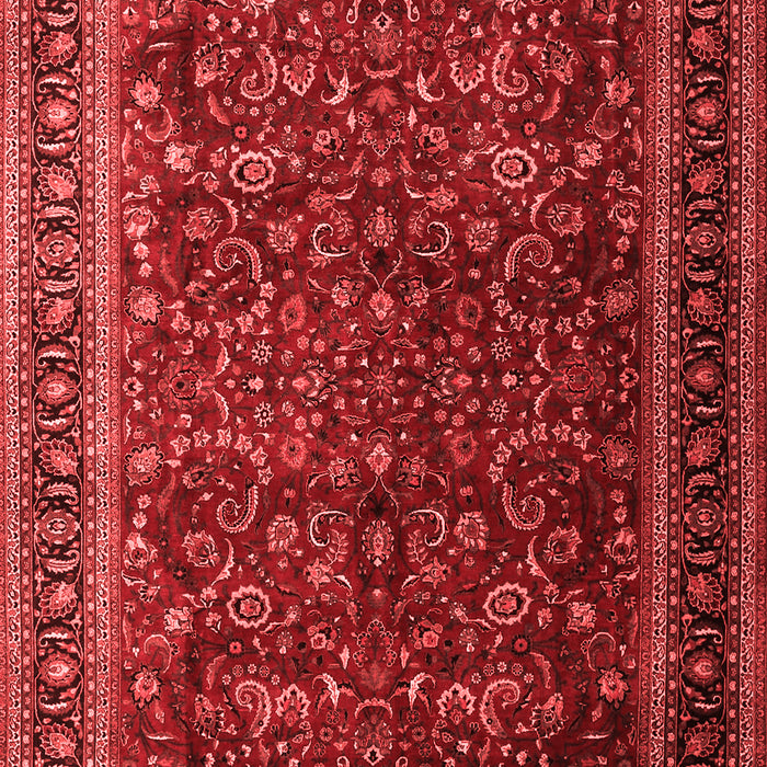 Machine Washable Persian Red Traditional Rug, wshtr1205red