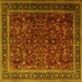 Square Persian Yellow Traditional Rug, tr1205yw