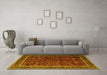 Machine Washable Persian Yellow Traditional Rug in a Living Room, wshtr1205yw