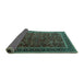Sideview of Persian Turquoise Traditional Rug, tr1205turq
