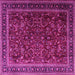 Square Machine Washable Persian Pink Traditional Rug, wshtr1205pnk