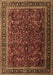 Machine Washable Persian Brown Traditional Rug, wshtr1205brn