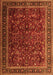 Serging Thickness of Machine Washable Persian Orange Traditional Area Rugs, wshtr1205org