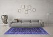 Machine Washable Persian Blue Traditional Rug in a Living Room, wshtr1205blu