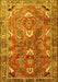 Machine Washable Persian Yellow Traditional Rug, wshtr1206yw