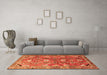 Machine Washable Persian Orange Traditional Area Rugs in a Living Room, wshtr1206org