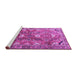 Sideview of Machine Washable Persian Purple Traditional Area Rugs, wshtr1206pur