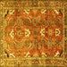 Square Persian Yellow Traditional Rug, tr1206yw