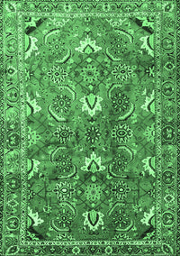 Persian Emerald Green Traditional Rug, tr1206emgrn