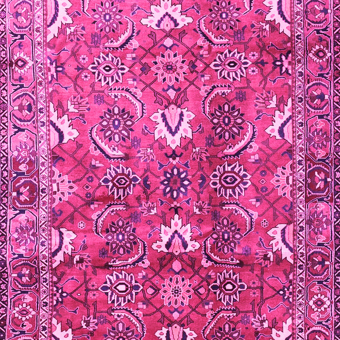 Machine Washable Persian Pink Traditional Rug, wshtr1206pnk
