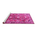 Sideview of Machine Washable Persian Pink Traditional Rug, wshtr1206pnk