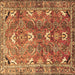 Square Machine Washable Persian Brown Traditional Rug, wshtr1206brn