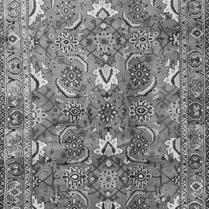 Serging Thickness of Machine Washable Persian Gray Traditional Rug, wshtr1206gry