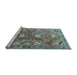 Sideview of Machine Washable Persian Light Blue Traditional Rug, wshtr1206lblu