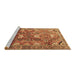 Sideview of Machine Washable Persian Brown Traditional Rug, wshtr1206brn