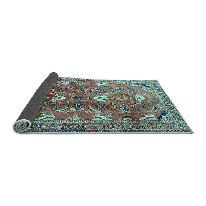 Sideview of Persian Light Blue Traditional Rug, tr1206lblu