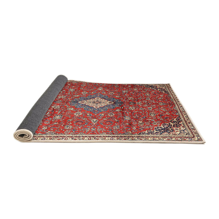 Sideview of Traditional Camel Brown Persian Rug, tr1207