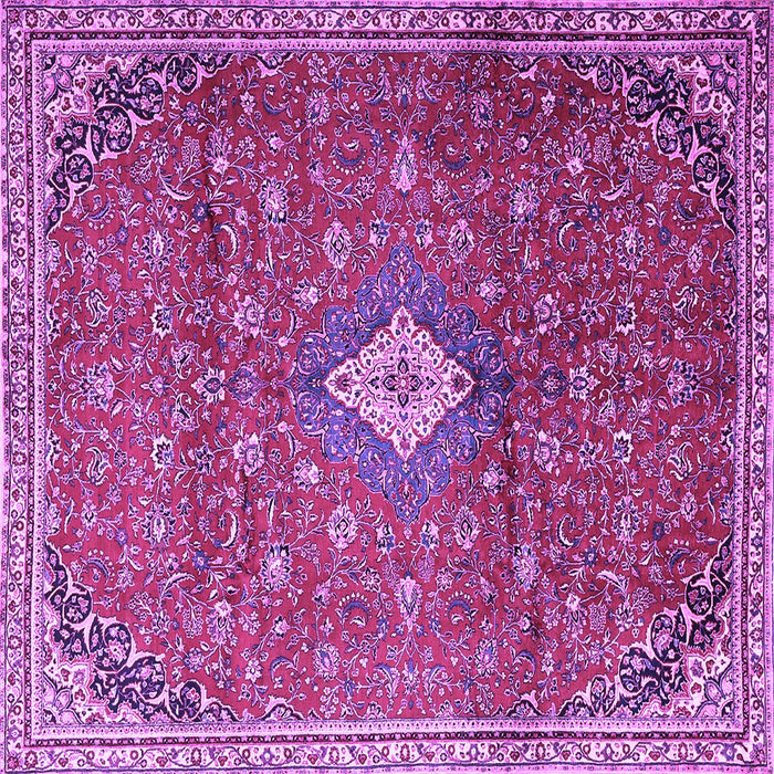 Square Persian Purple Traditional Rug, tr1207pur