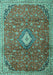 Machine Washable Persian Turquoise Traditional Area Rugs, wshtr1207turq