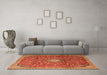 Machine Washable Persian Orange Traditional Area Rugs in a Living Room, wshtr1207org