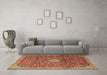 Machine Washable Persian Brown Traditional Rug in a Living Room,, wshtr1207brn