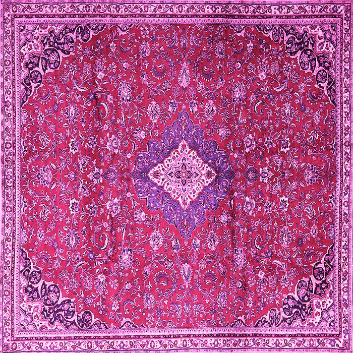 Square Persian Pink Traditional Rug, tr1207pnk