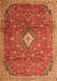 Serging Thickness of Machine Washable Persian Orange Traditional Area Rugs, wshtr1207org