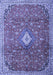 Machine Washable Persian Blue Traditional Rug, wshtr1207blu