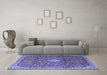 Machine Washable Persian Blue Traditional Rug in a Living Room, wshtr1207blu