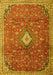 Machine Washable Persian Yellow Traditional Rug, wshtr1207yw