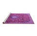 Sideview of Machine Washable Persian Purple Traditional Area Rugs, wshtr1207pur