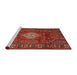 Sideview of Machine Washable Traditional Tomato Red Rug, wshtr1208