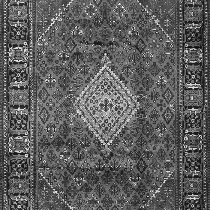 Serging Thickness of Machine Washable Persian Gray Traditional Rug, wshtr1208gry