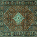 Square Persian Turquoise Traditional Rug, tr1208turq
