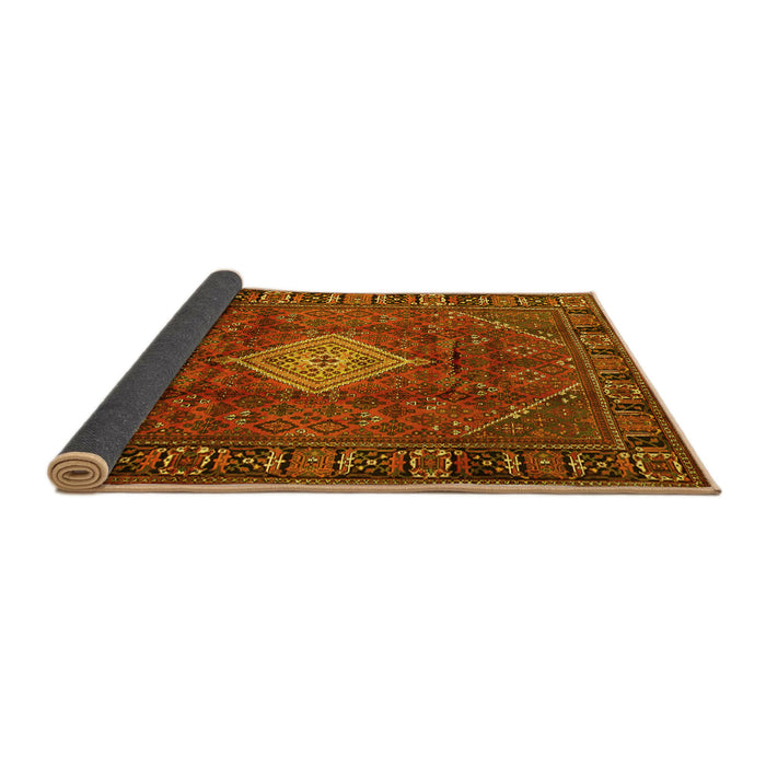 Sideview of Persian Yellow Traditional Rug, tr1208yw