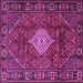 Square Persian Purple Traditional Rug, tr1208pur