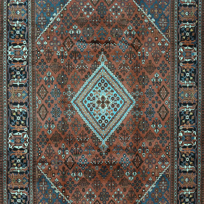 Machine Washable Persian Light Blue Traditional Rug, wshtr1208lblu